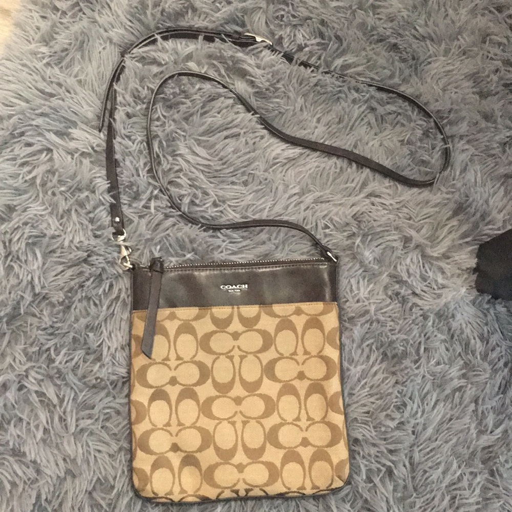 Coach Brown & Camel Crossbody Bag